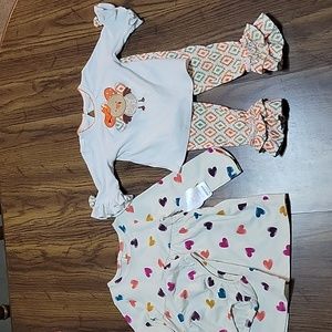 2 very cute baby girl outfits